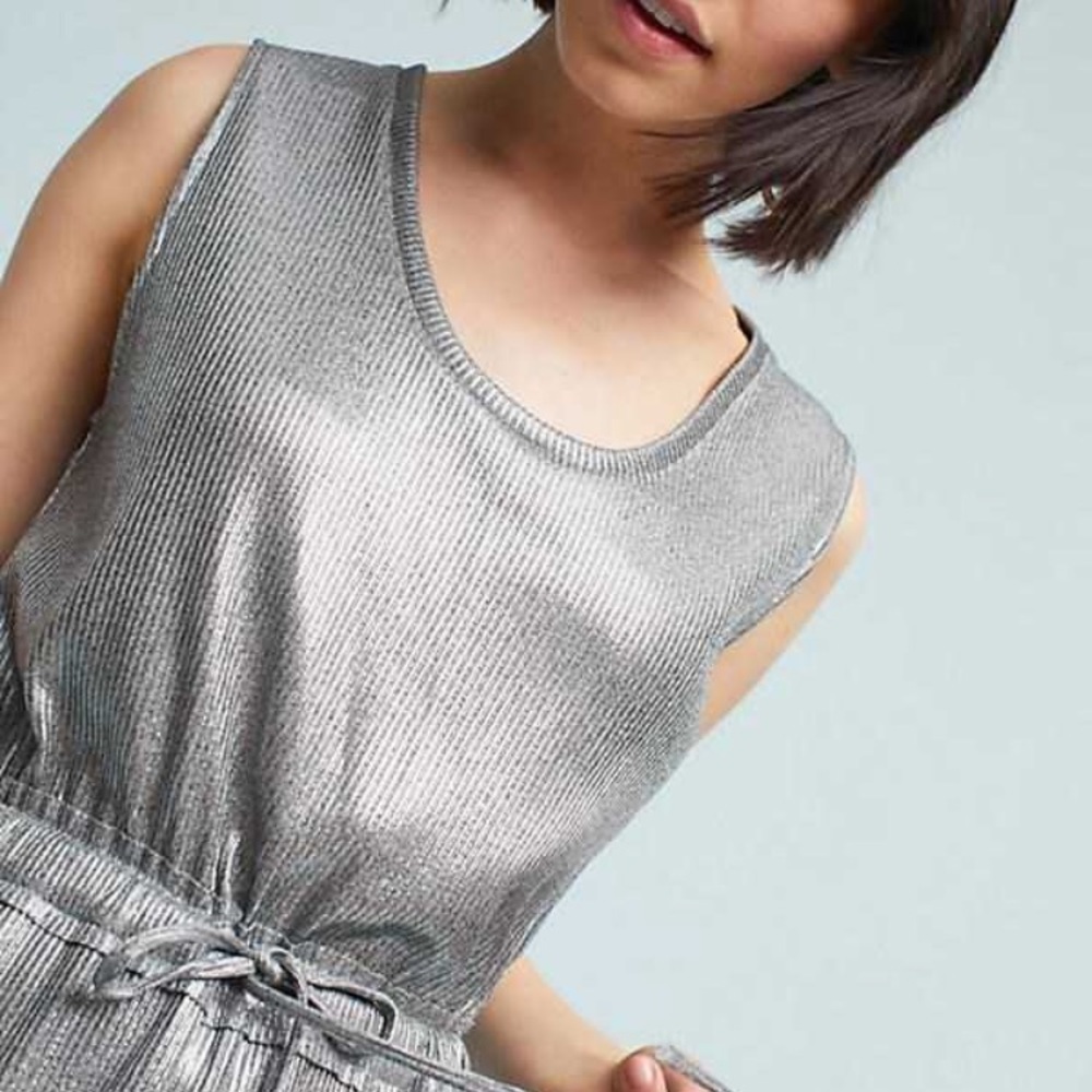 Anthropologie metallic dress